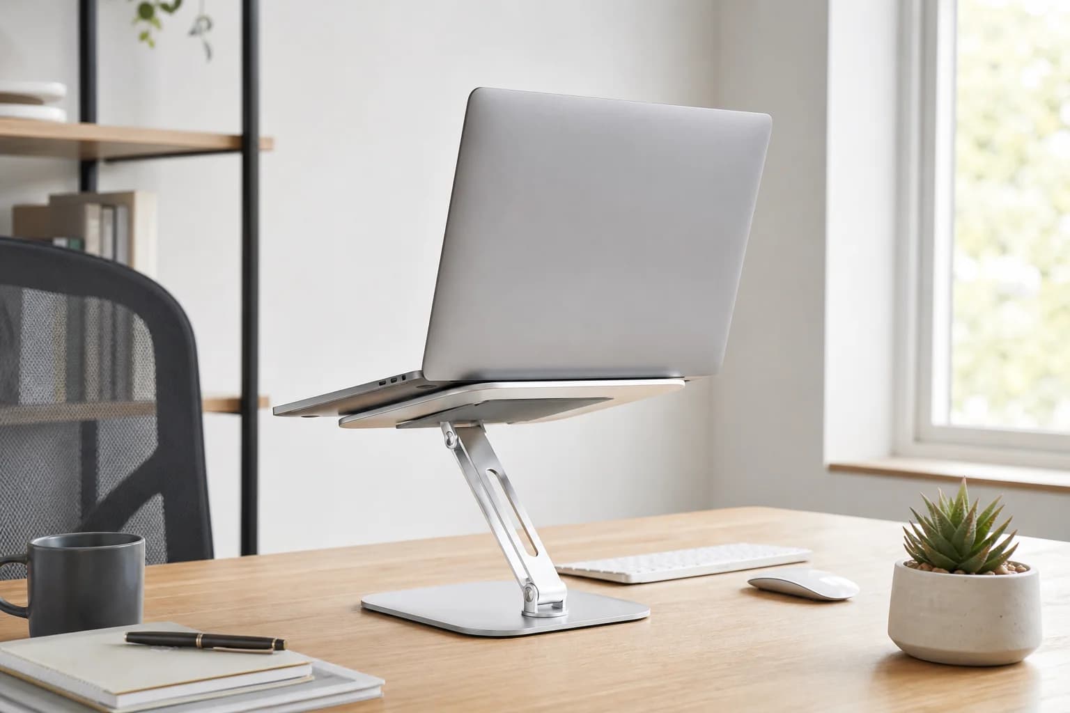 Deskline Laptop Stand on a modern desk